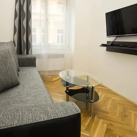 Black & White Apartment Prague By Wenceslas Square And Muzeum Apartment