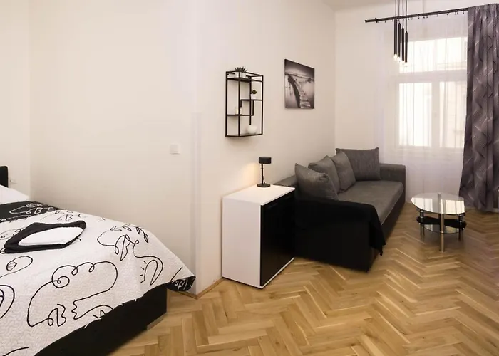 Apartament Black & White By Wenceslas Square And Muzeum
