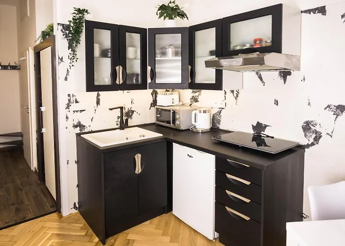 Black & White By Wenceslas Square And Muzeum Appartamento Praga